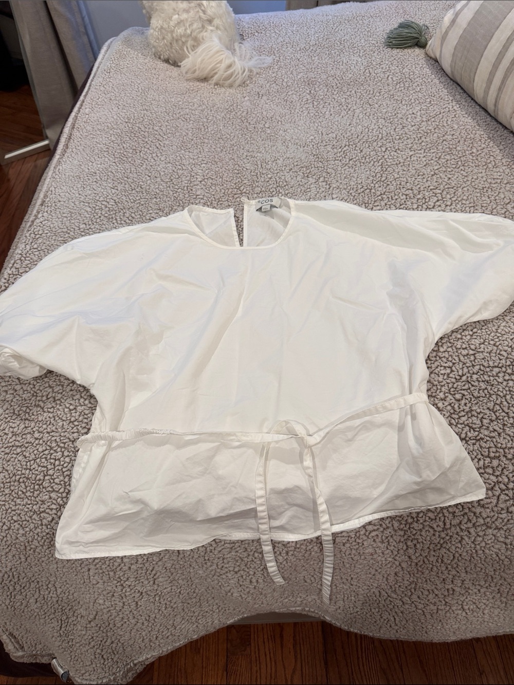 COS White Poplin Top